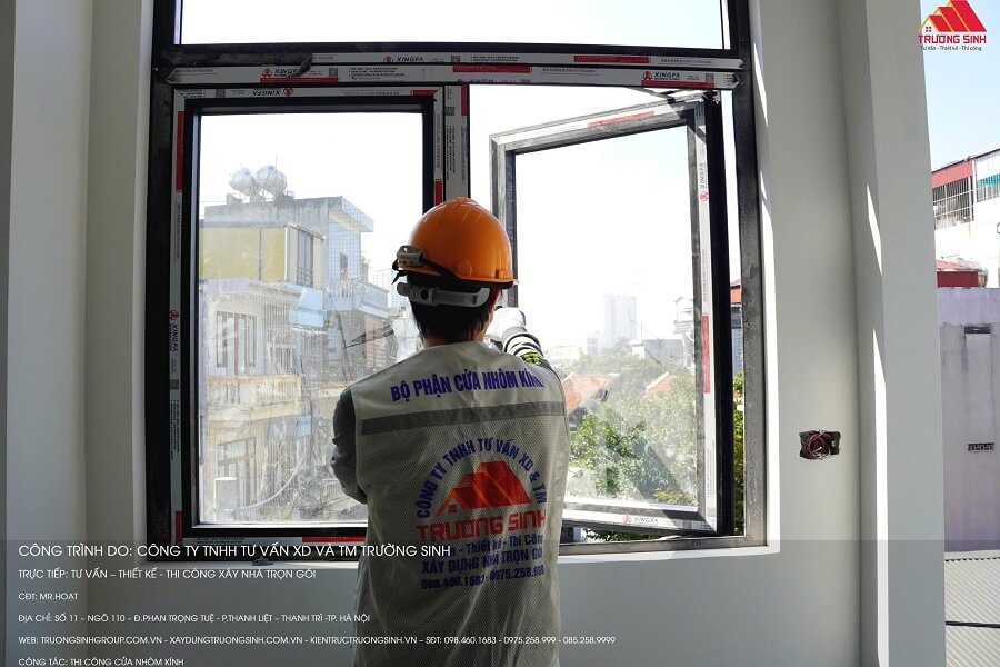 Kích thước cửa sổ nhôm kính 2 cánh thông dụng thực tế